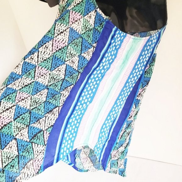 ELLA MOSS Tiki Racerback Tank Ocean Blue S - Picture 7 of 9